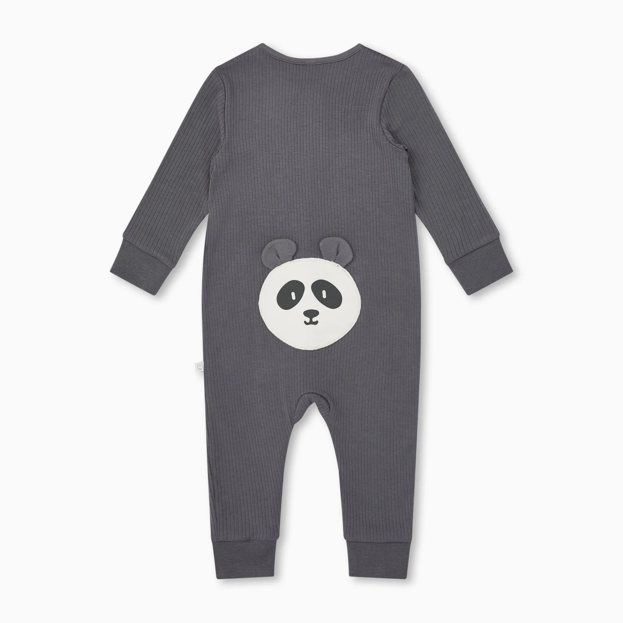 Panda Ribbed Clever Zip Sleepsuit