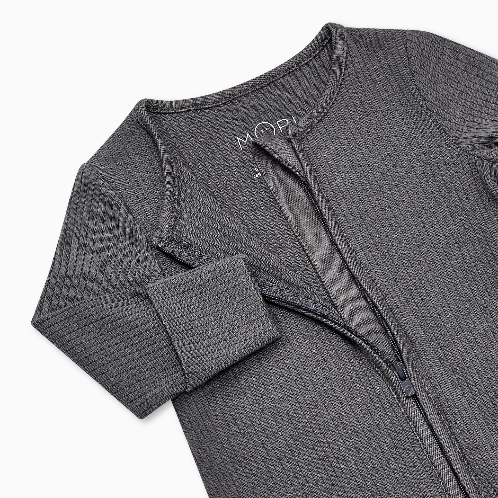 Panda Ribbed Clever Zip Sleepsuit