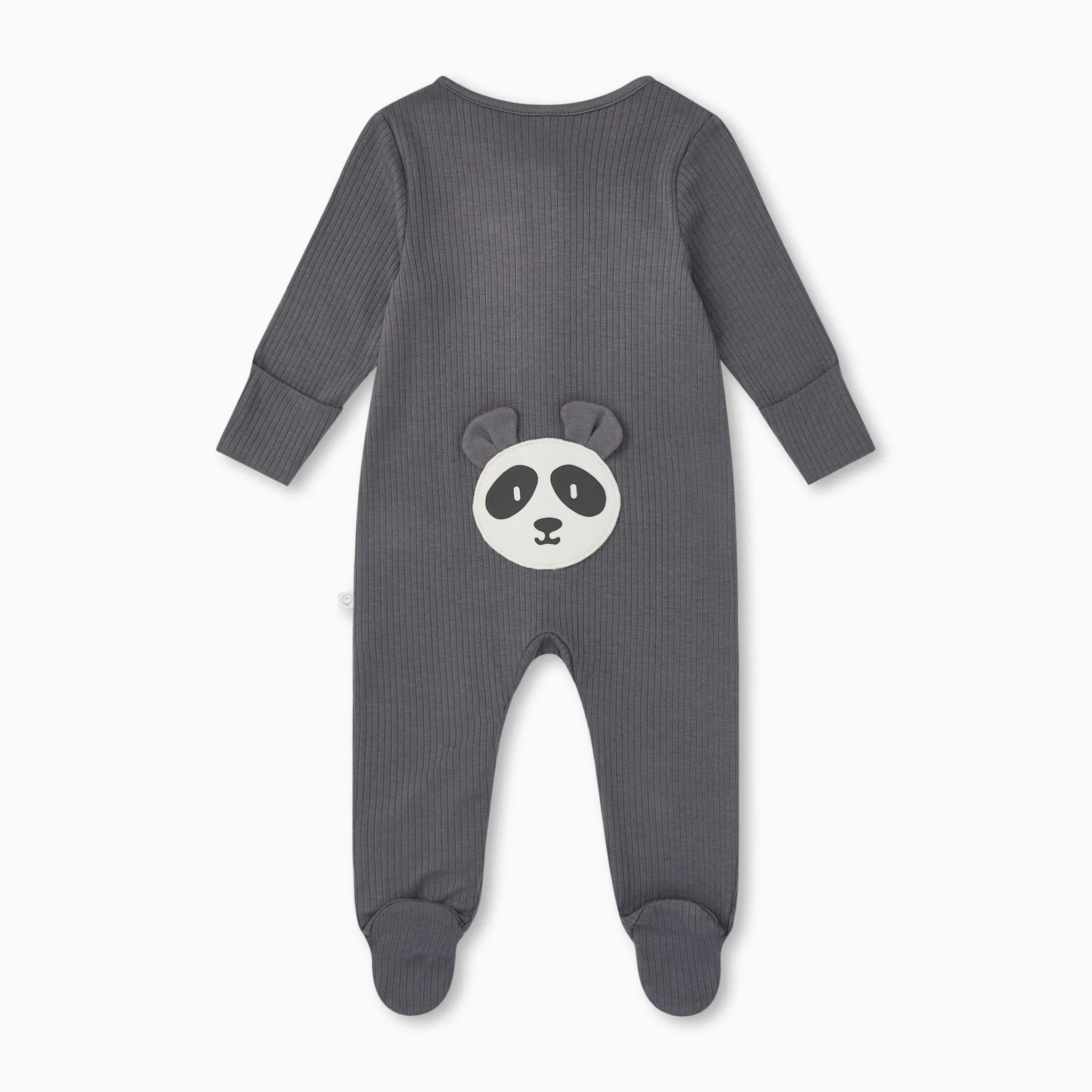 Panda Ribbed Clever Zip Sleepsuit