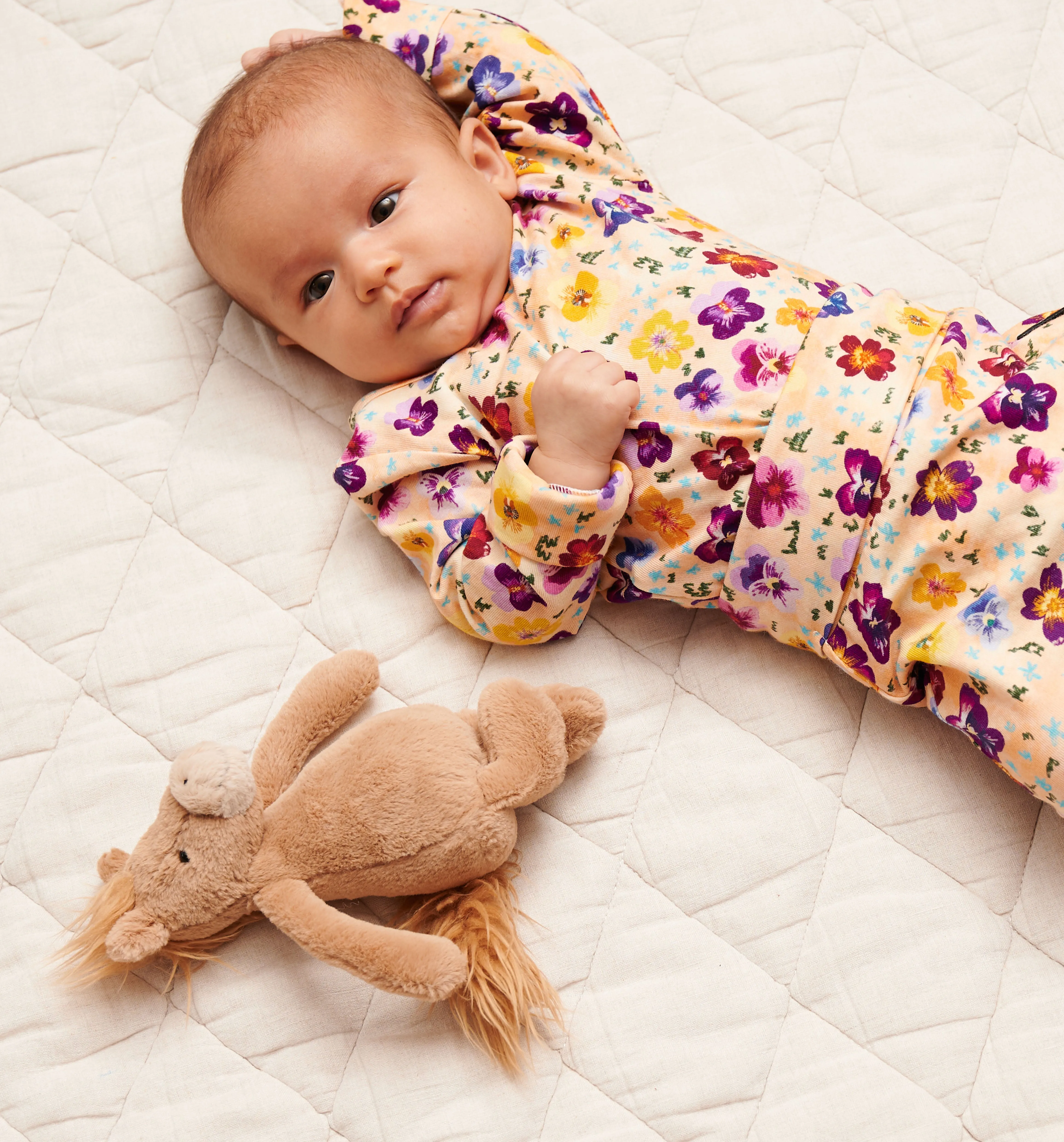 Pansy Organic Long Sleeve Zip Romper