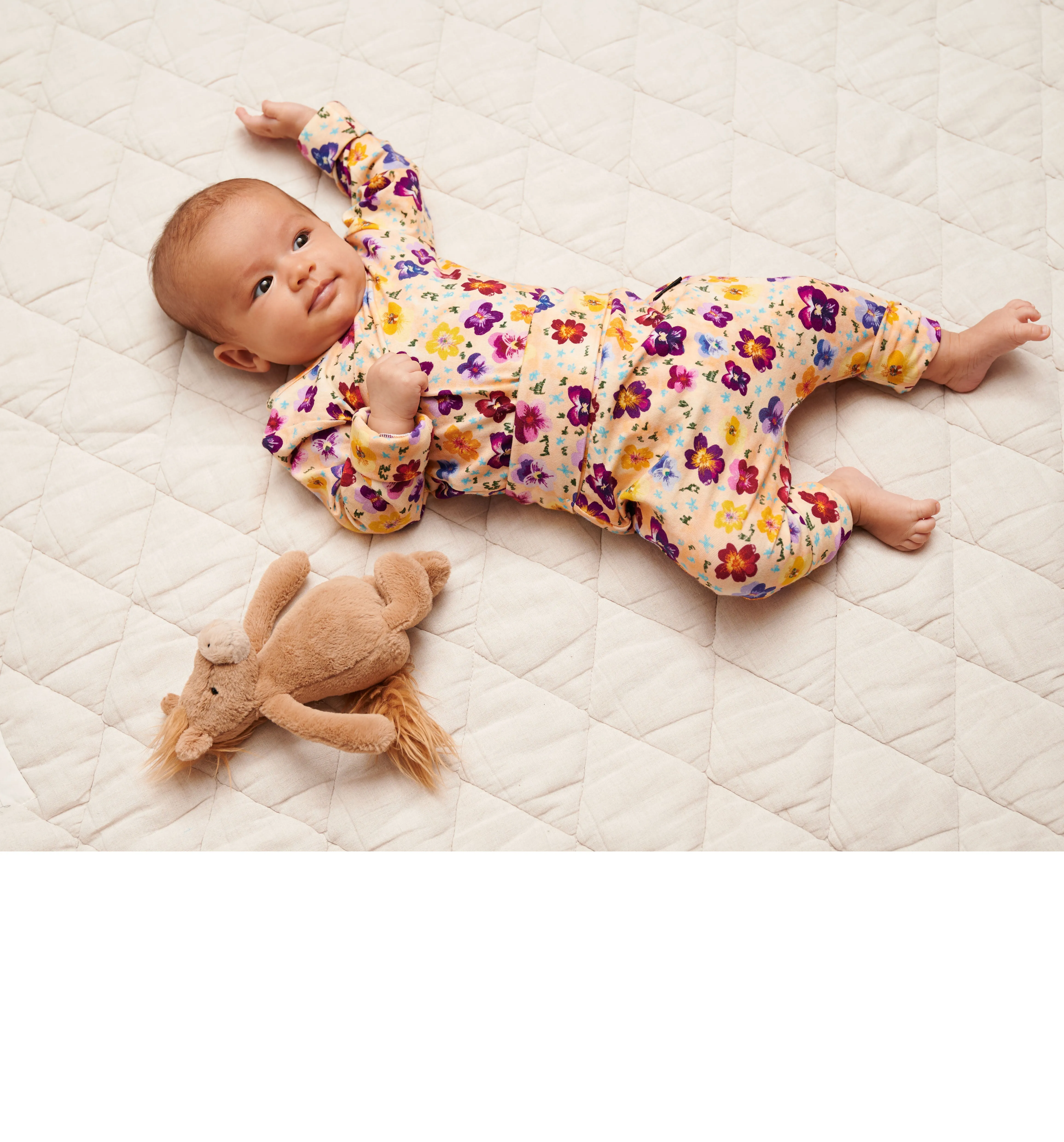 Pansy Organic Long Sleeve Zip Romper