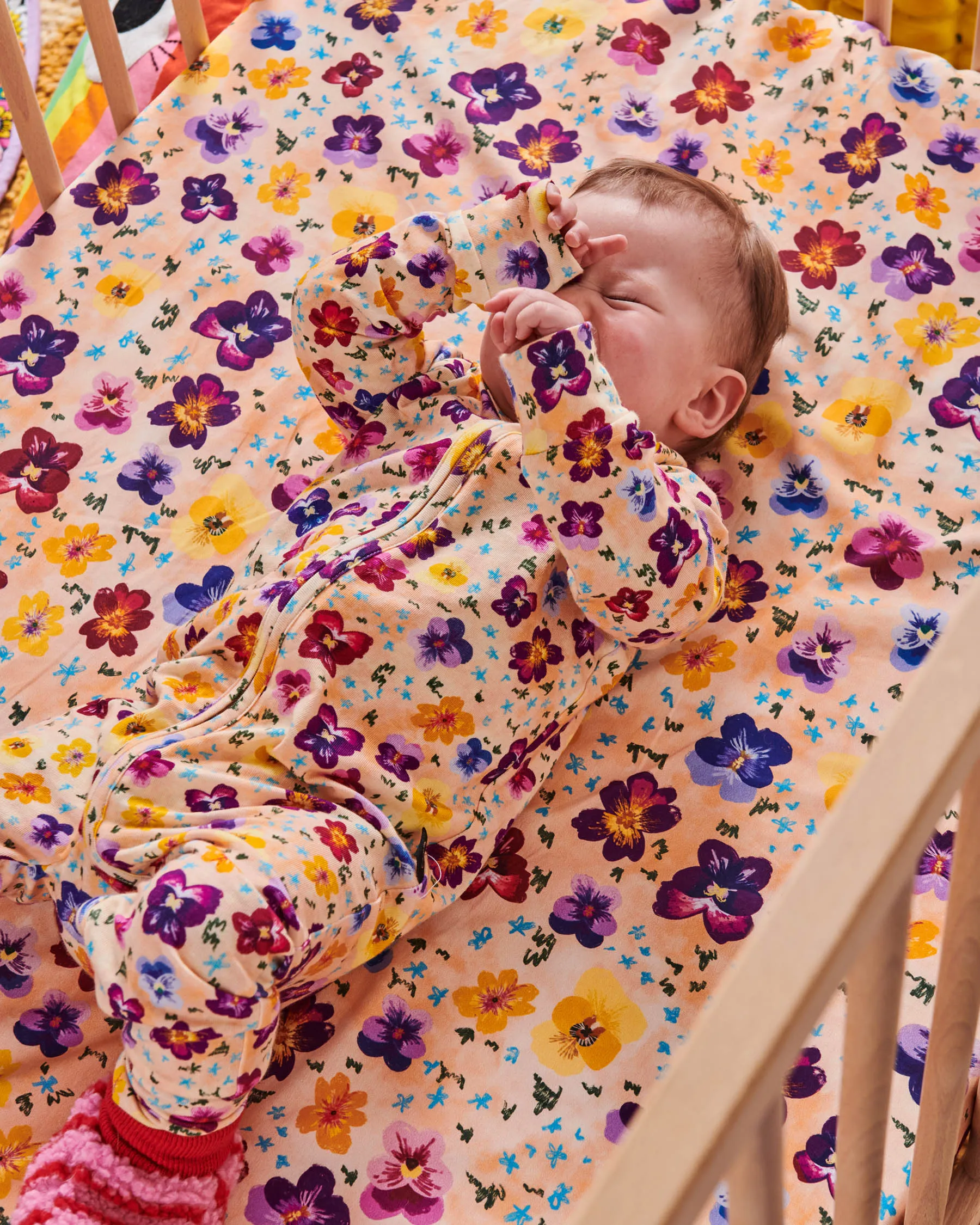 Pansy Organic Long Sleeve Zip Romper