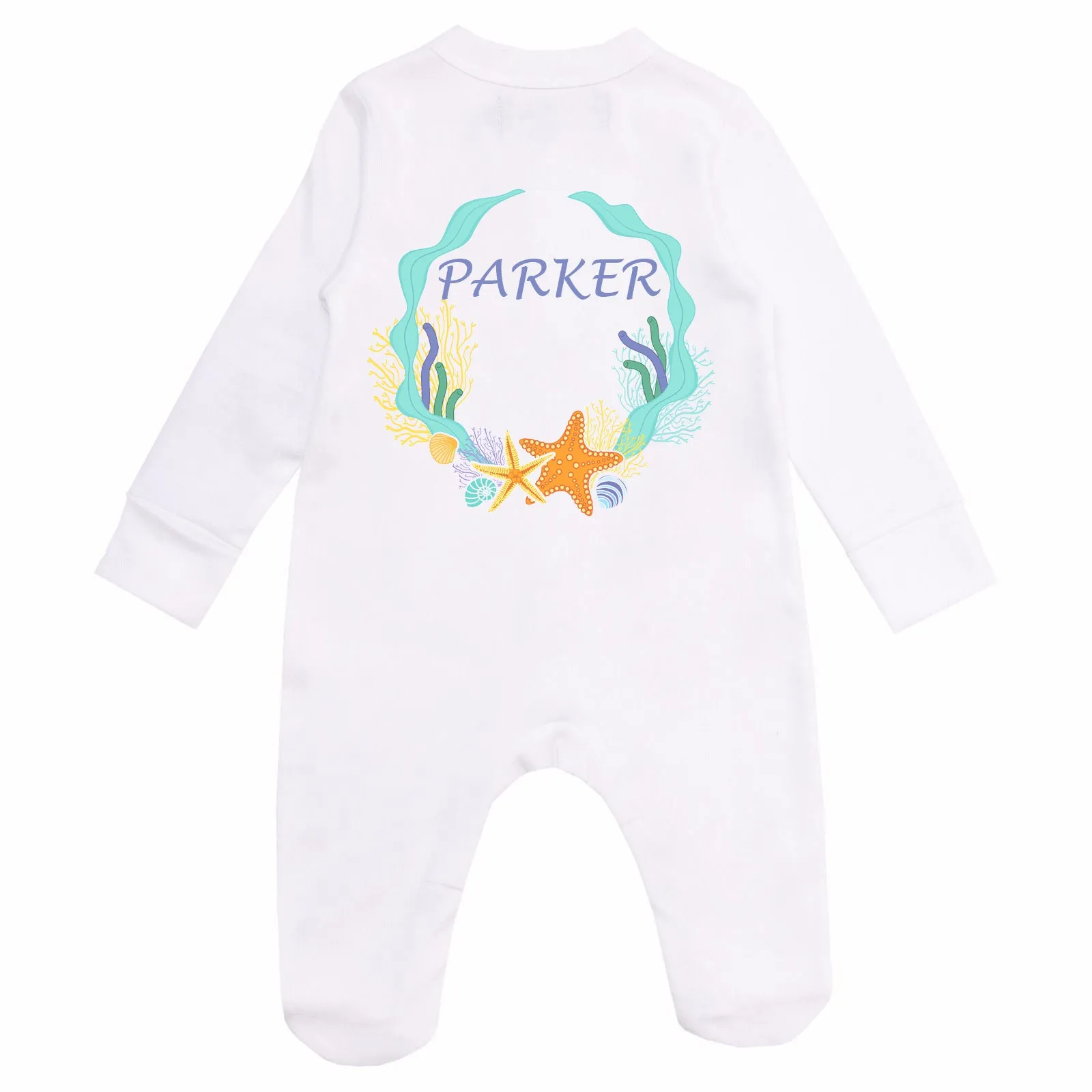 Personalised Baby Sleepsuit- Sea Star