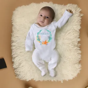Personalised Baby Sleepsuit- Sea Star