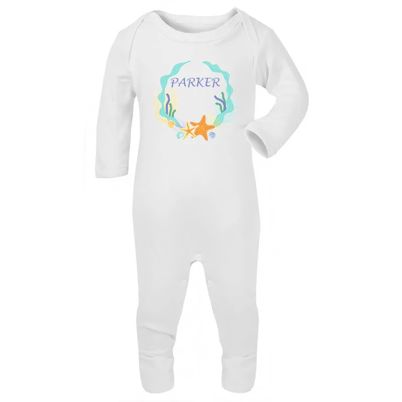 Personalised Baby Sleepsuit- Sea Star