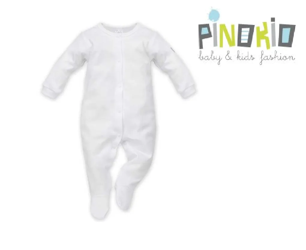 PINOKIO Baby Sleepsuit Plain White (3mths)