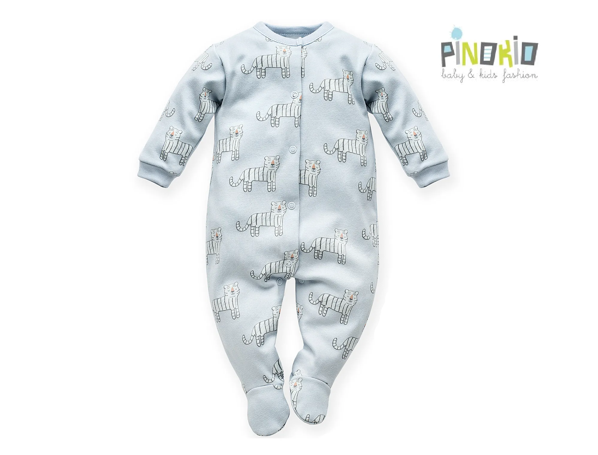 PINOKIO Baby Sleepsuit Wild Animals Blue (1-9mths)