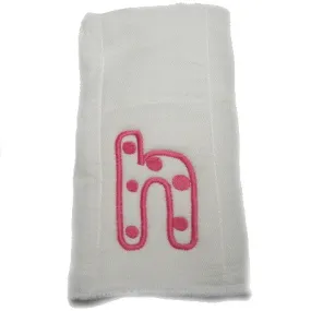 Polka Dot Initial Burp Cloth Set of 2