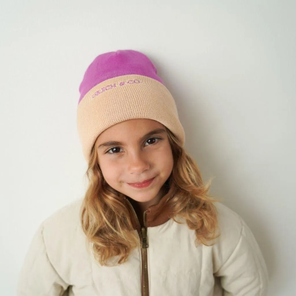 Reversible Knit Hat - Oat Aster