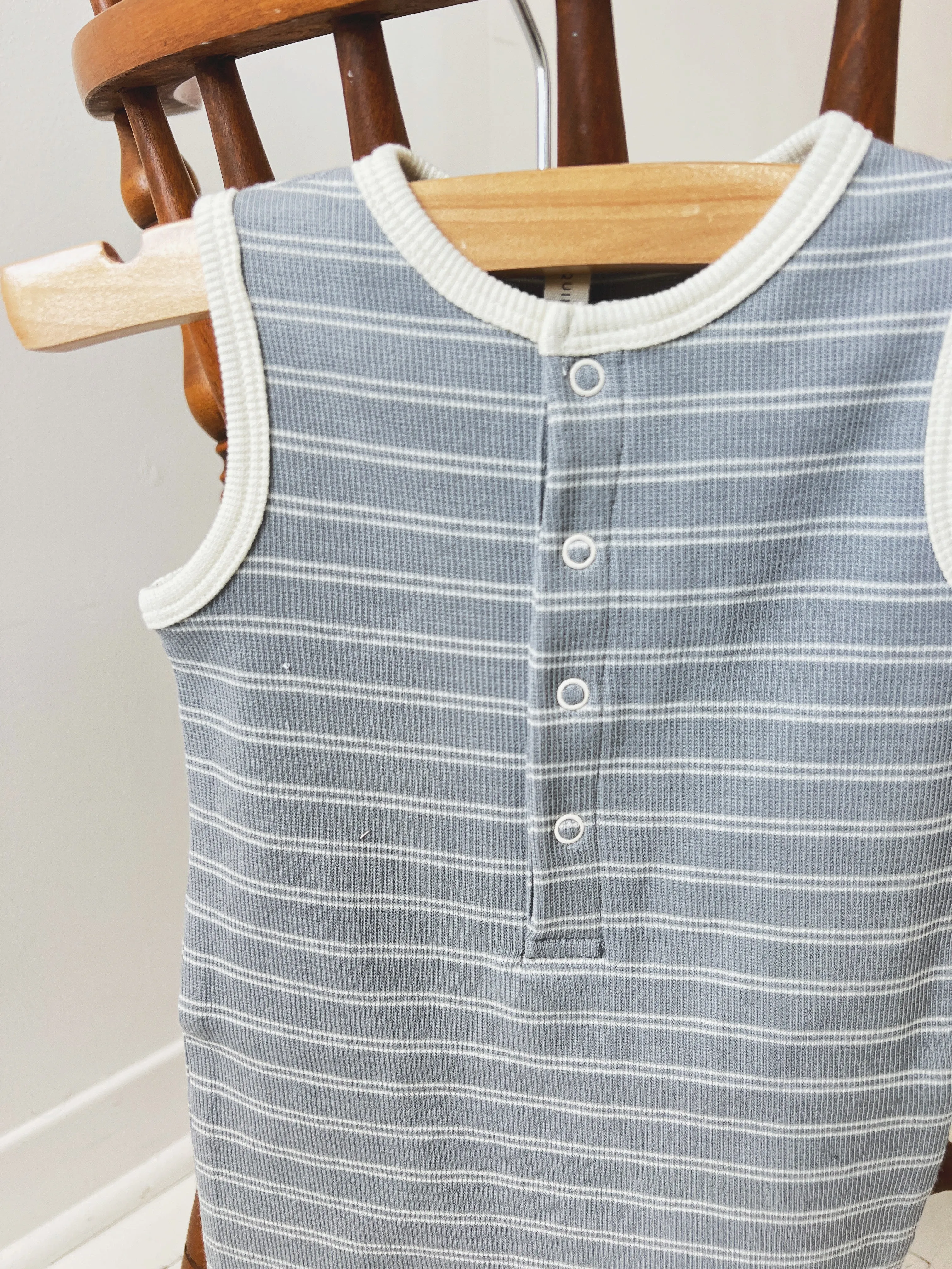 Ribbed Henley Romper