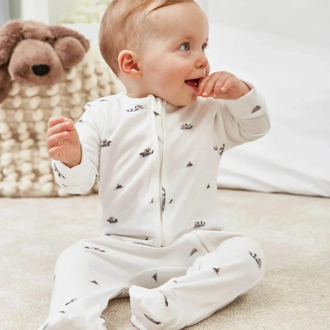 Rosa & Blue Sleepsuit - Otter