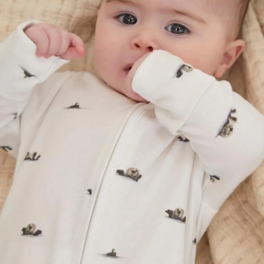 Rosa & Blue Sleepsuit - Otter