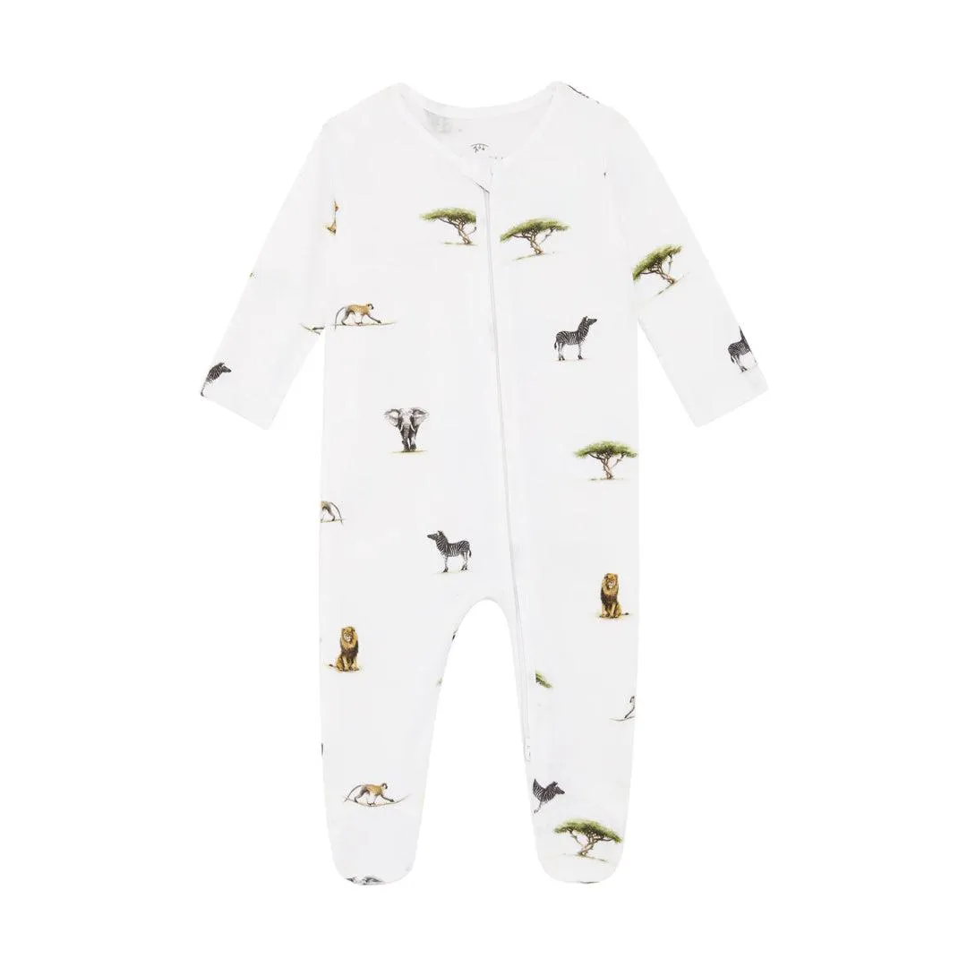 Rosa & Blue Sleepsuit - Safari