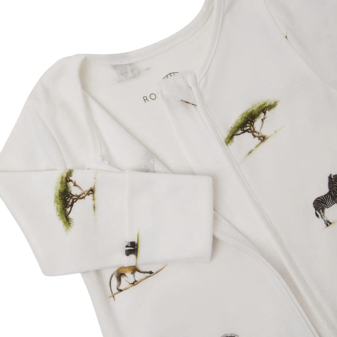 Rosa & Blue Sleepsuit - Safari