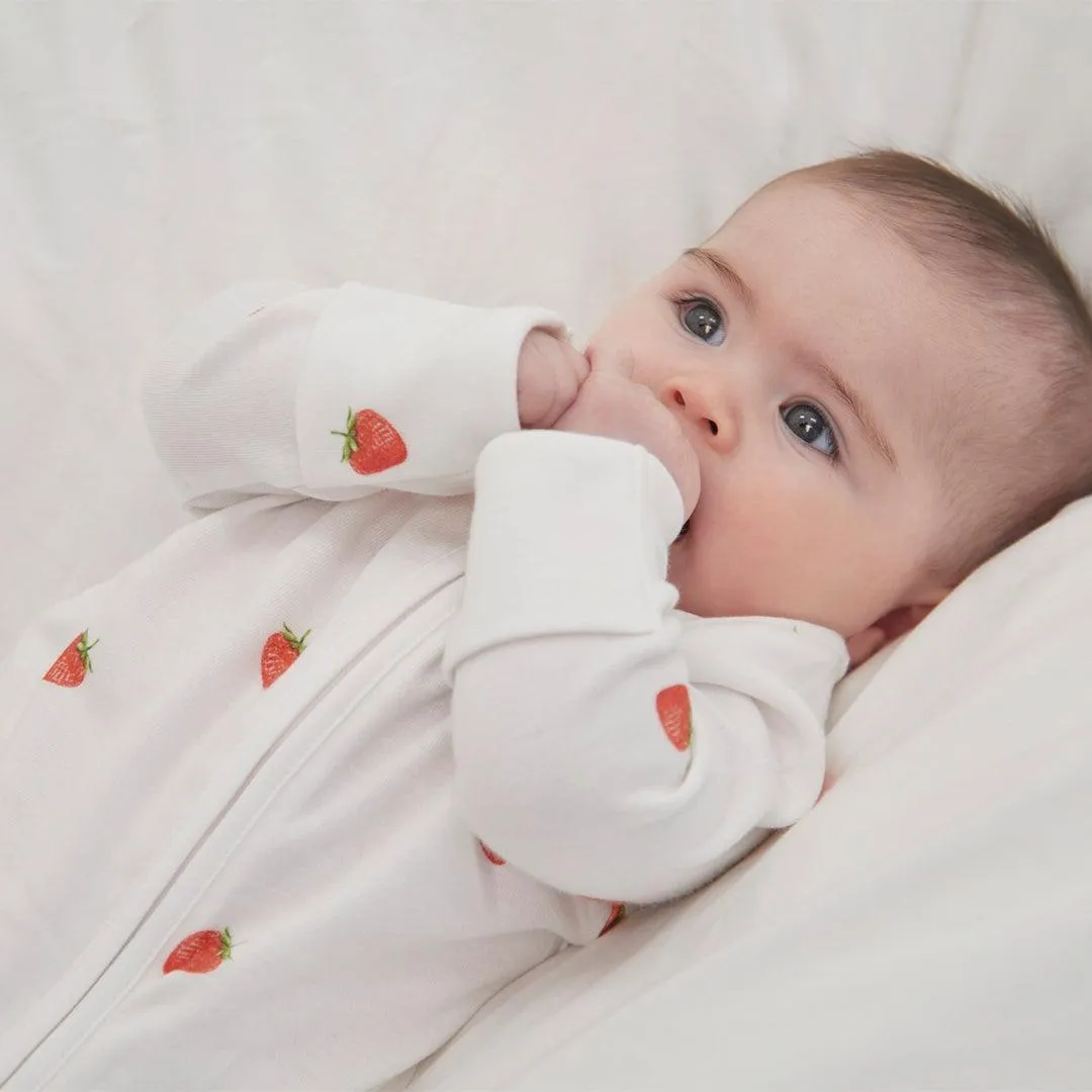 Rosa & Blue Sleepsuit - Strawberry