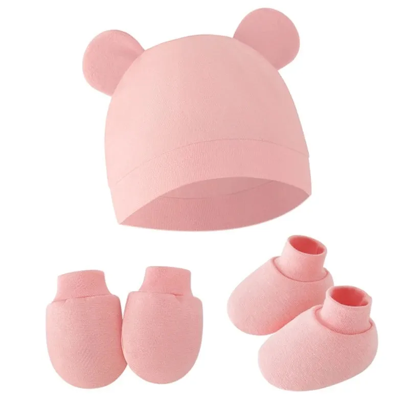 ROSWHEEL Baby Winter Hats With Ear Flaps Socks and Gloves
