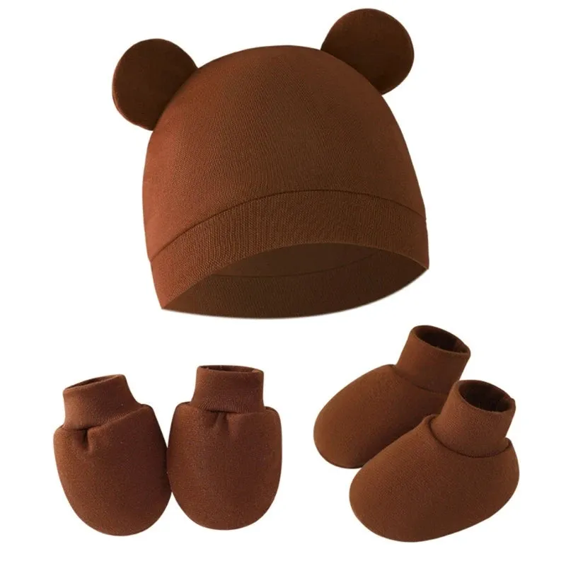 ROSWHEEL Baby Winter Hats With Ear Flaps Socks and Gloves