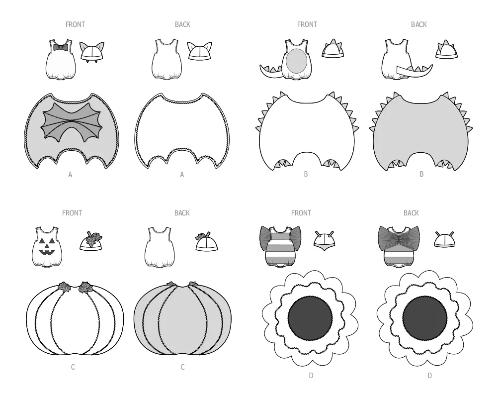 Simplicity sewing pattern 9844 Babies' Costumes