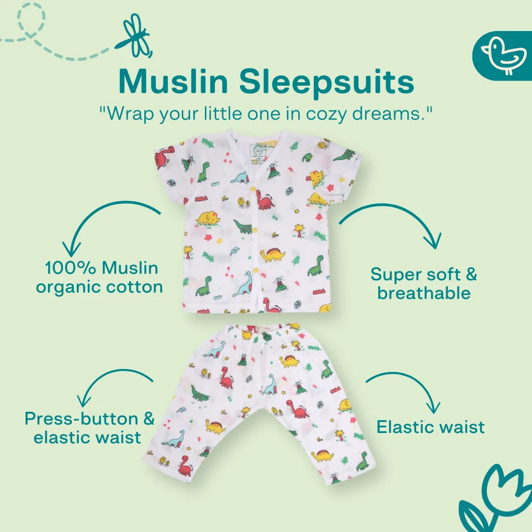 Stoneage- Muslin Sleep Suit for babies and kids (Unisex)