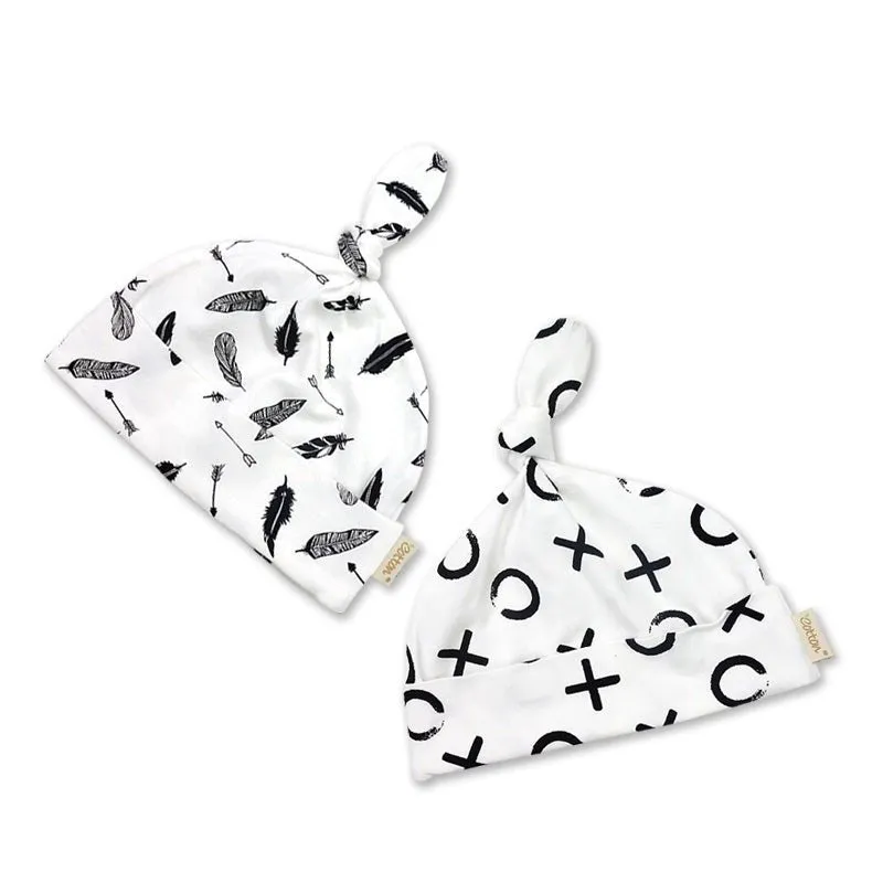 Stylish Newborn Hospital Hats: 2pcs set Newborn Sun Hat