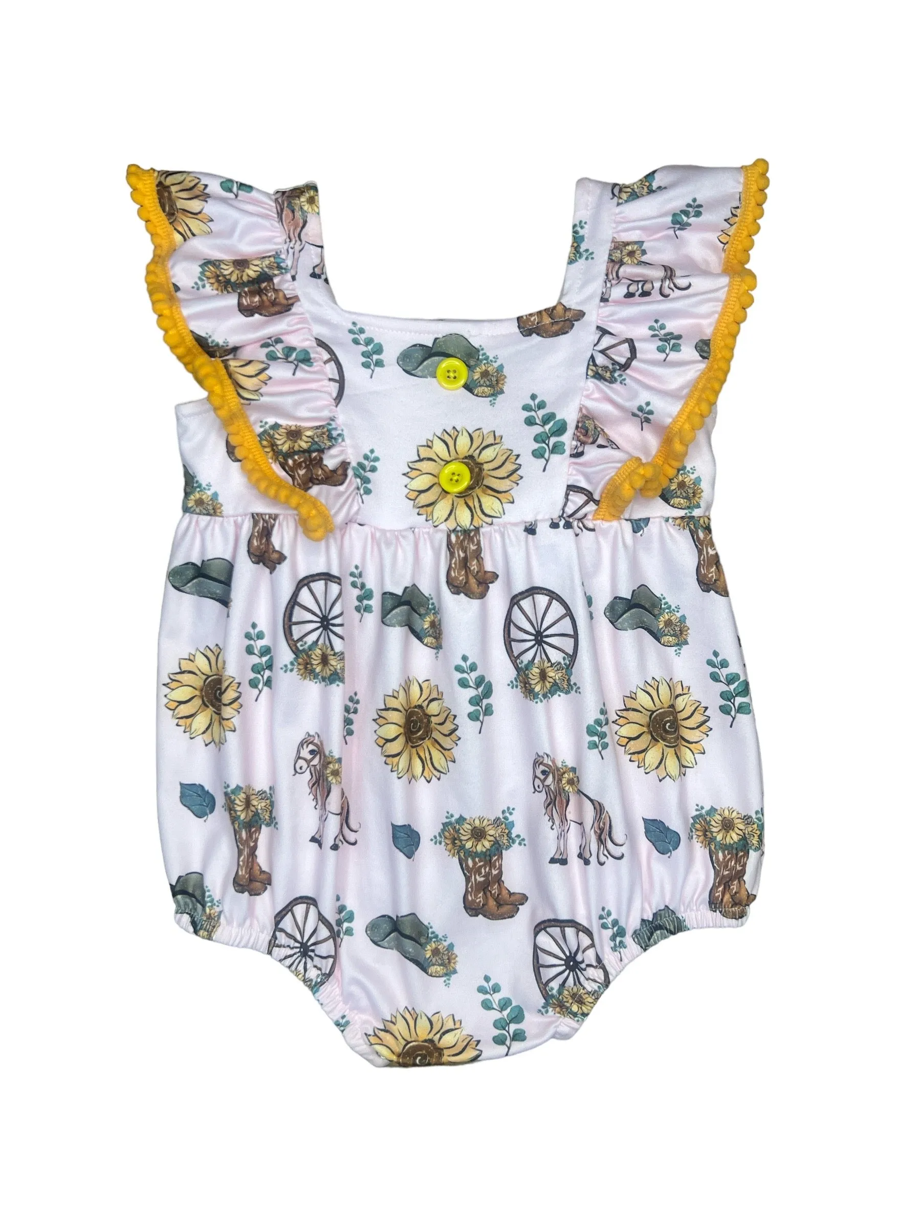 Sunflower Romper Baby (0-18M)