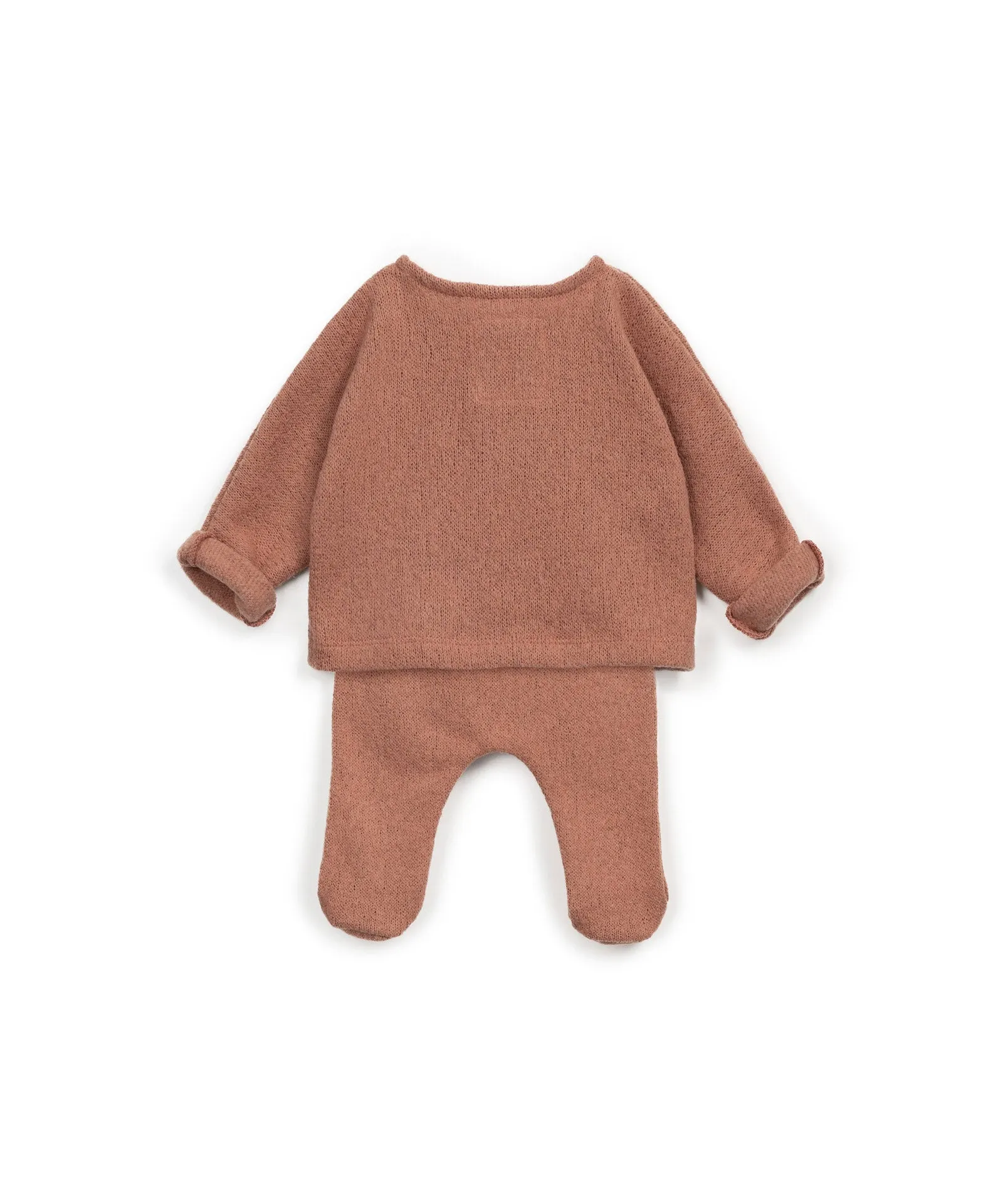 Sweater and Pants Set with Re(Play) yarn - Clay