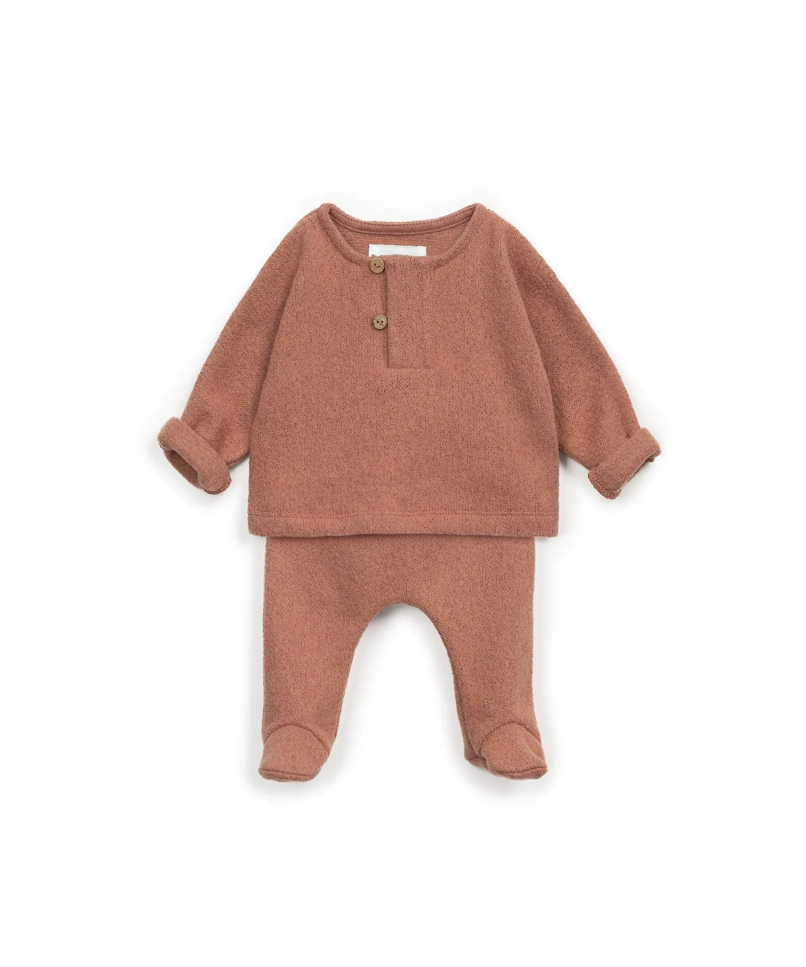 Sweater and Pants Set with Re(Play) yarn - Clay