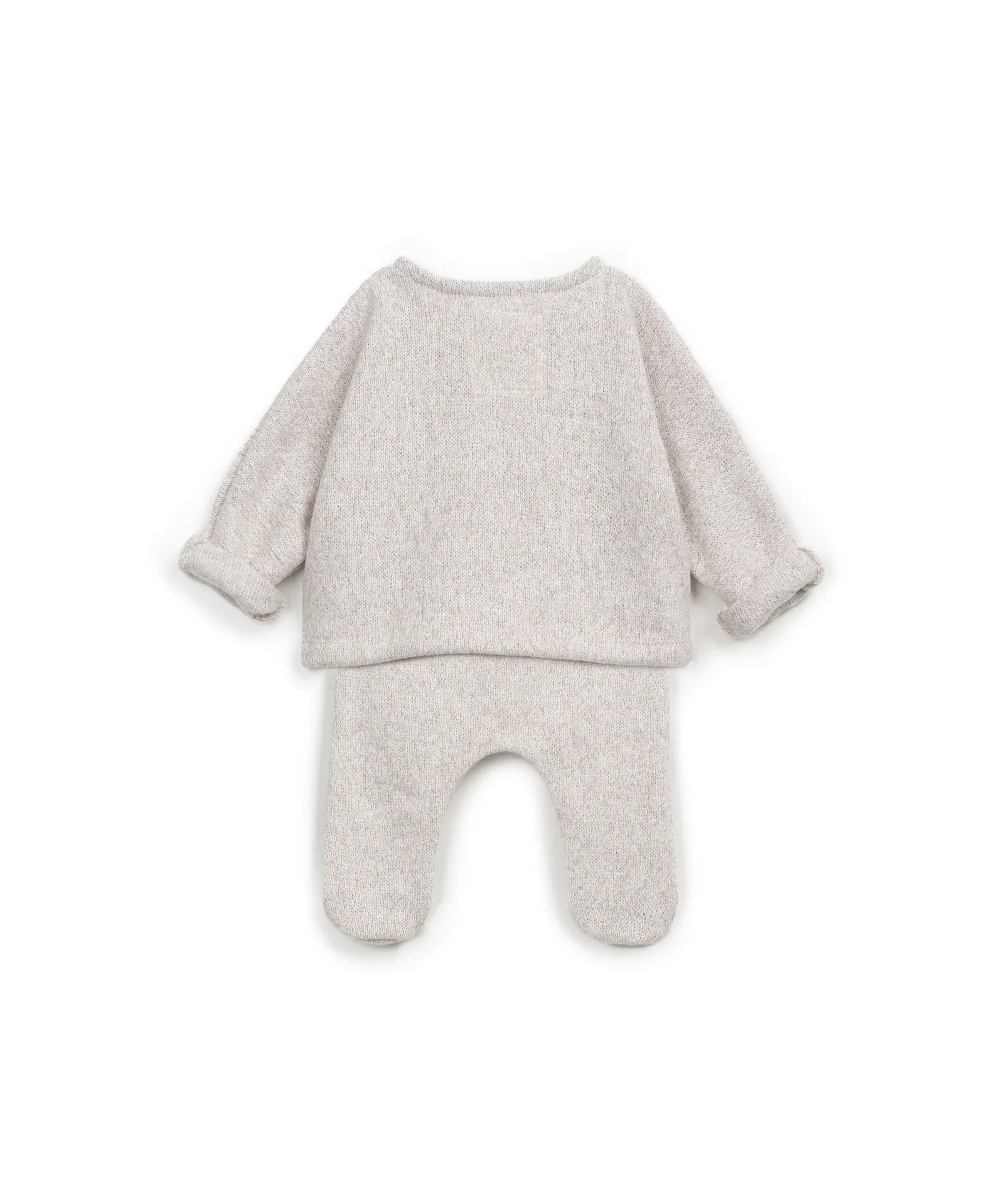Sweater and Pants Set with Re(Play) yarn - Ecru