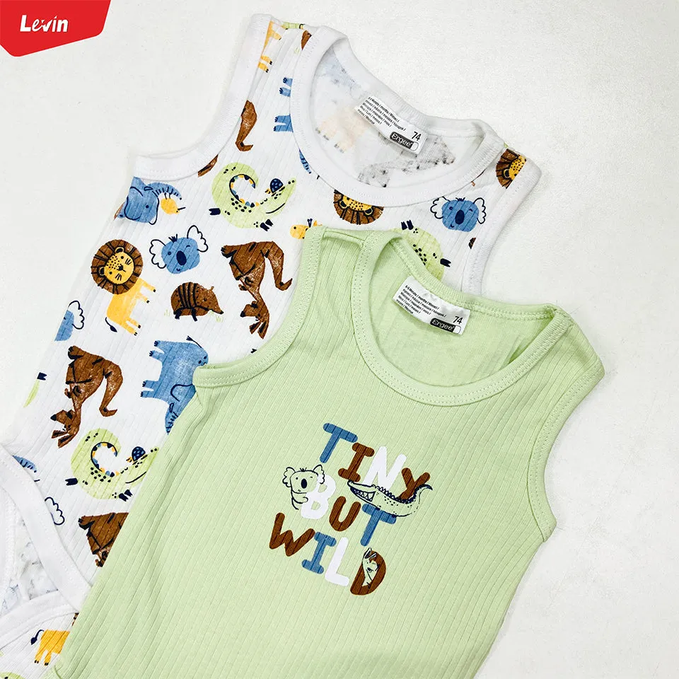Toddler Baby Ribbed Sleeveless Cotton Romper