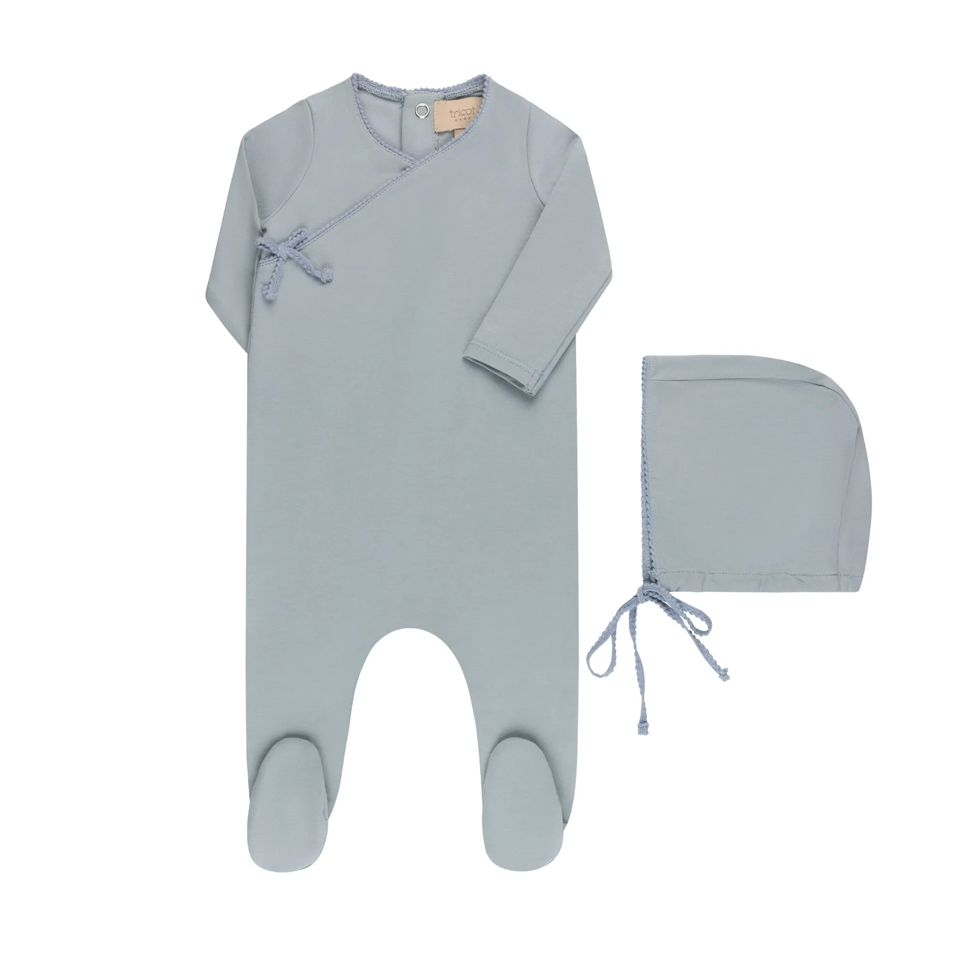 Tricot Bebe - Contrast Color Kimono Layette Set