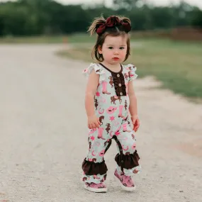 Turq Cowgirl Romper Baby (0-18m)