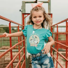 Turq Star of the Show Fringe Shirt (2T-5T)