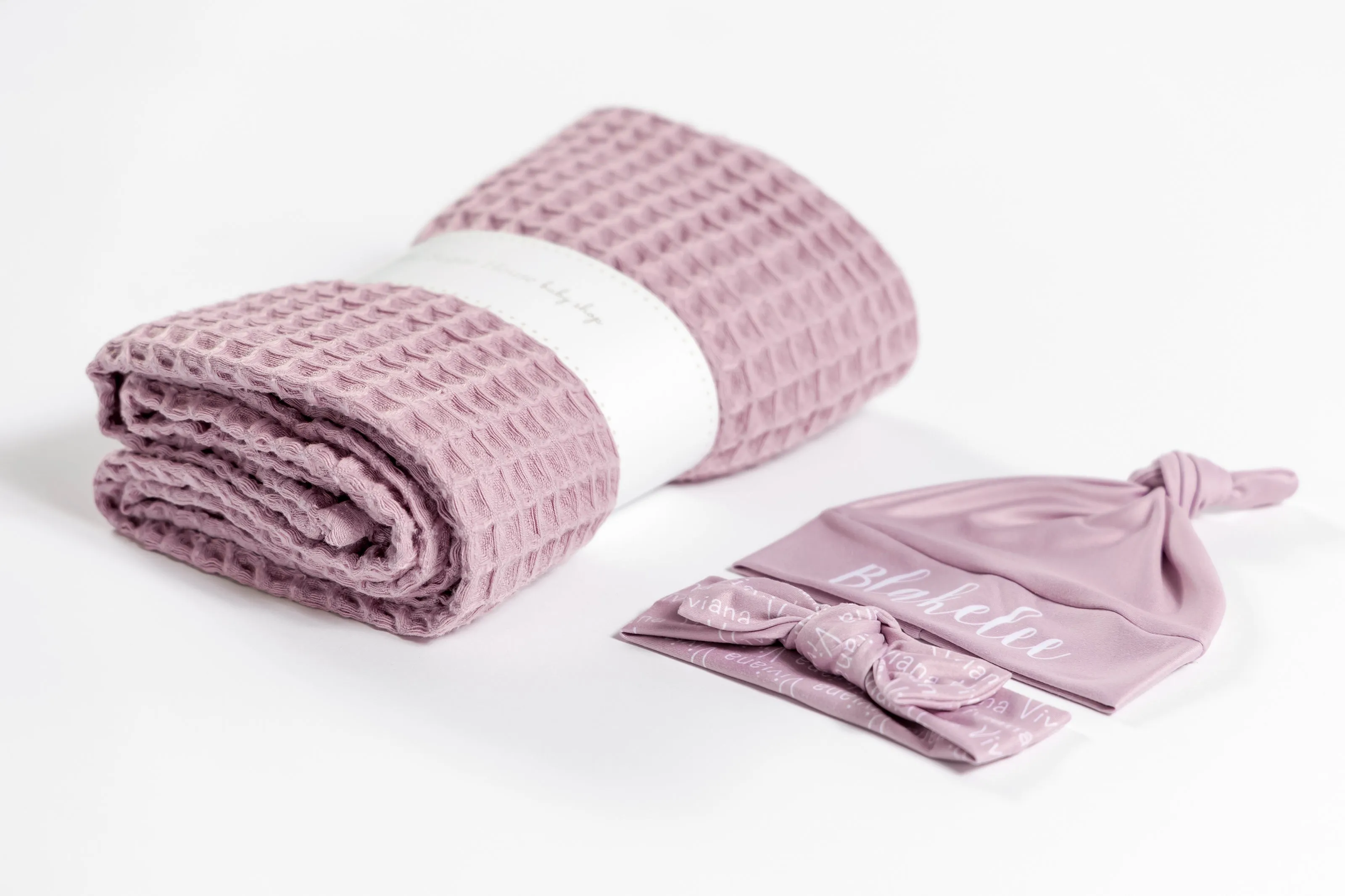 Waffle Blanket Set - Lotus
