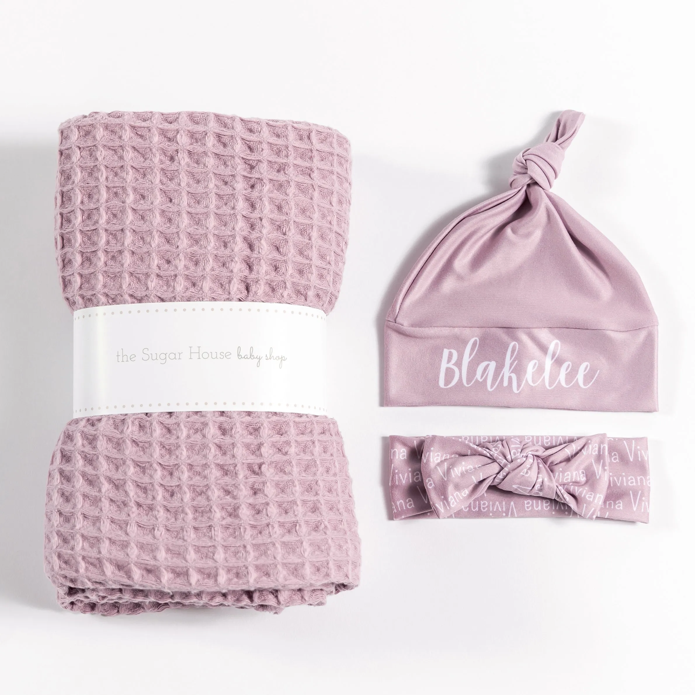 Waffle Blanket Set - Lotus