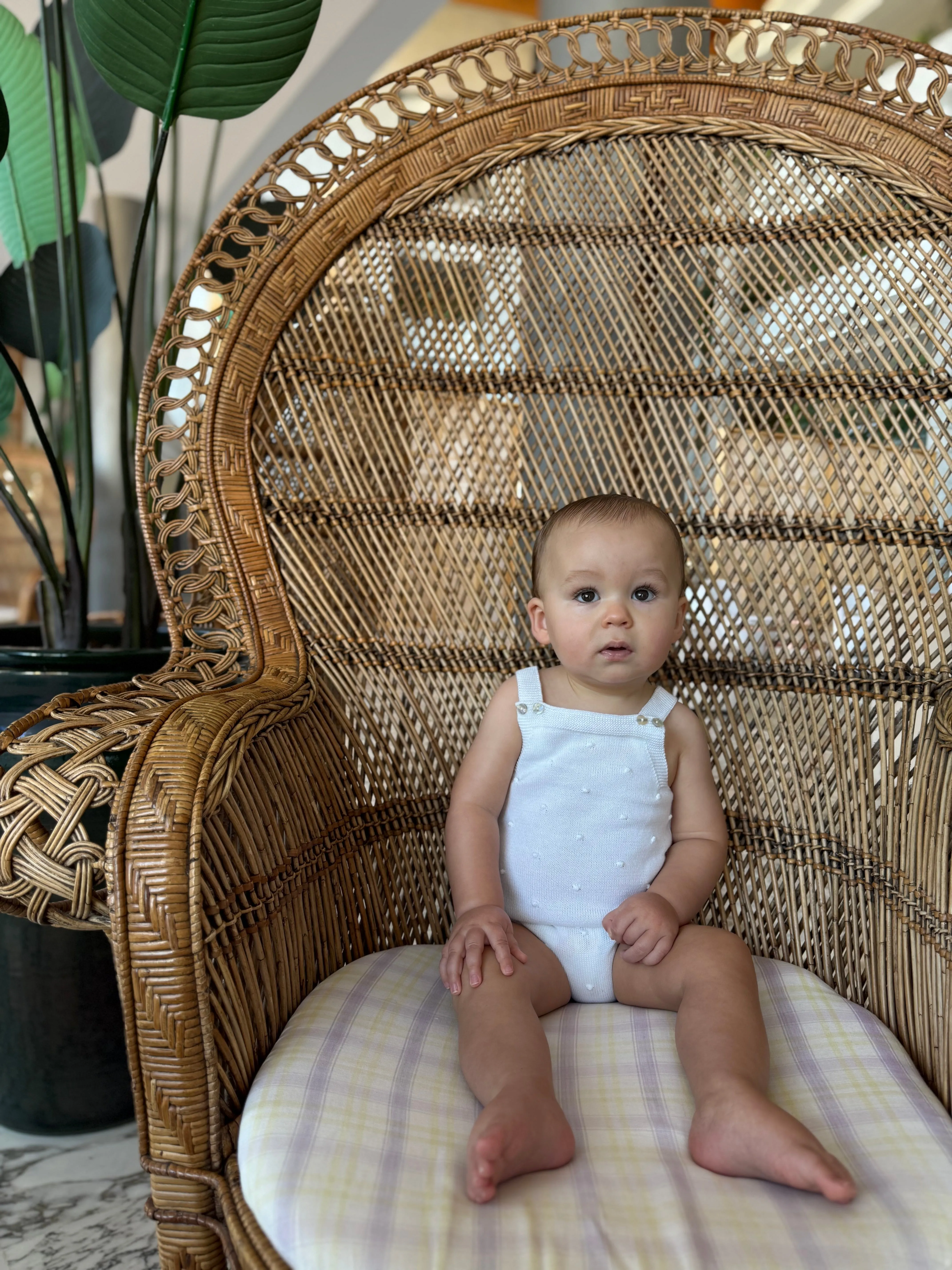 White Bobble Romper