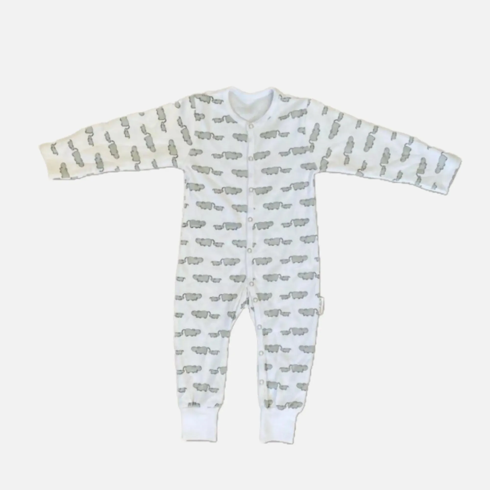 Winter Sleepsuit With Padded Sleeves (2pk) - Hippo