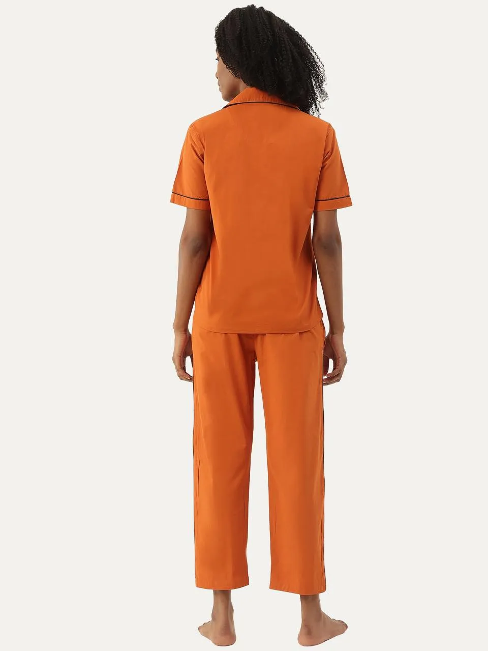 Women's Organic Cotton Solid Sleepsuit Set (Pack Of 1)