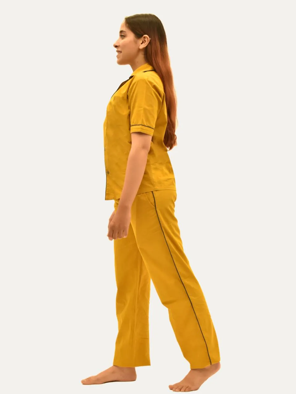 Women's Organic Cotton Solid Sleepsuit Set (Pack Of 1)