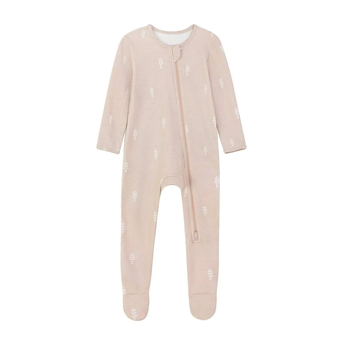 Zipper Romper Baby Footie Pajamas - Pine